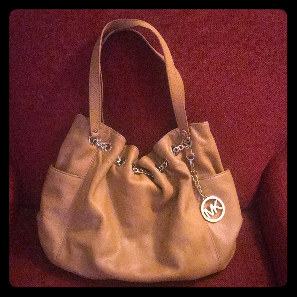 Michael Kors tan shoulder bag medium size